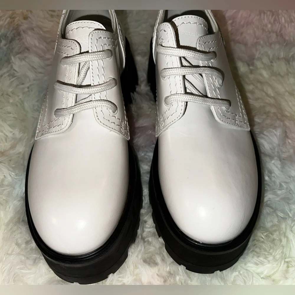 New Alexander McQueen Chunky Platform Derby White Shoes Size 36.5 - Picture 6 of 8